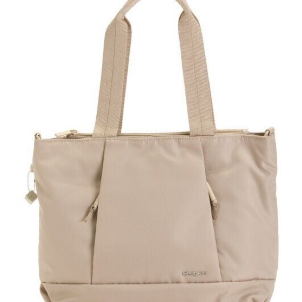 HEDGREN Cyra Sustainable Recycled Water Resistant Beige Tote